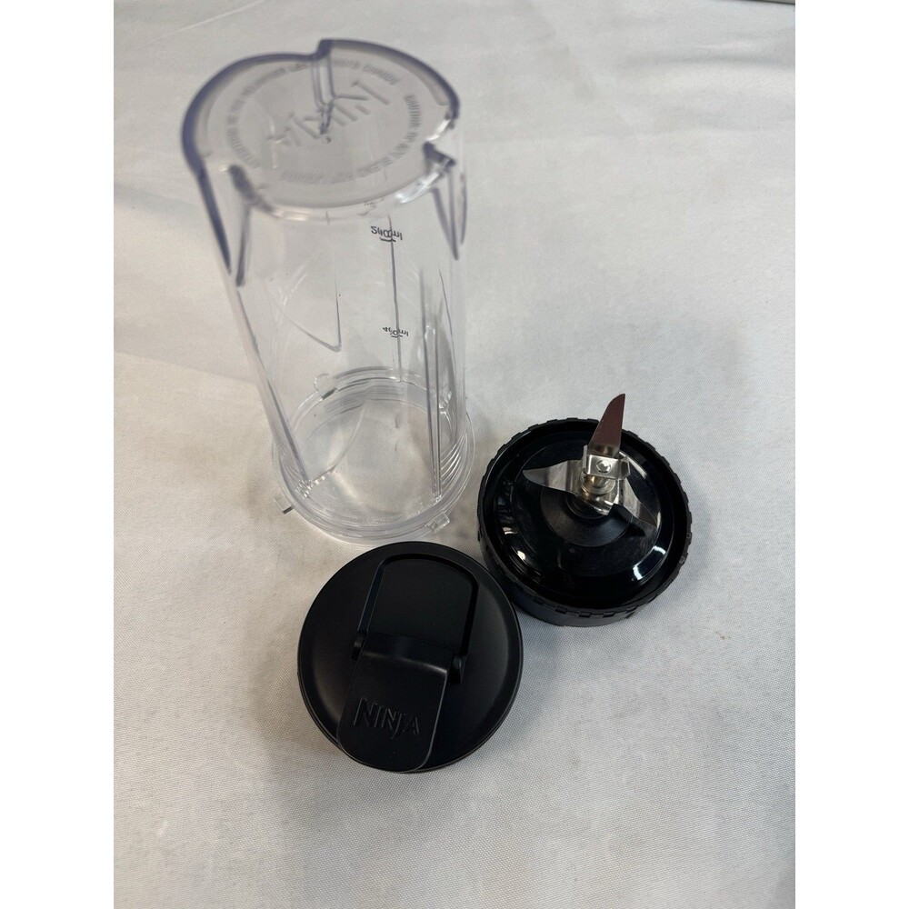 Ninja Fit Blender Replacement Parts Lot, 16 oz Cup Sip Lids, and Blade